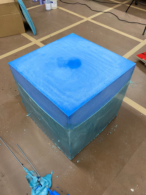 Hand-poured Cube Foam Seat